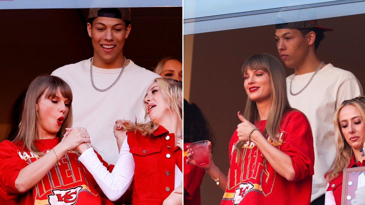 Taylor Swift feiert mit Brittany Mahomes und Jackson Mahomes in Kansas City beim Chiefs-Spiel