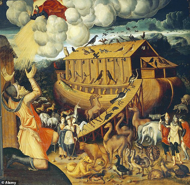 In der Bibel befiehlt Gott Noah, ein riesiges Schiff, die Arche, zu bauen – in der Lage, sich selbst, seine Familie und ein Abbild der Tiere der Welt zu retten