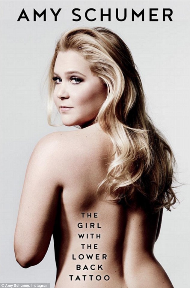 The Girl With The Lower Back Tattoo: Amy Schumer's book cover shows her topless and peering over her shoulder