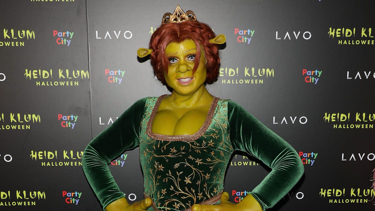 Heidi Klum als Shrek-Figur