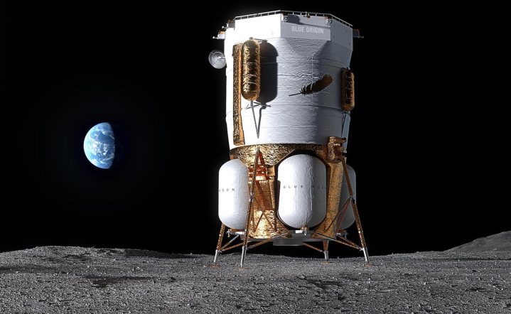 Wie der Lander von Blue Origin auf dem Mond aussehen könnte.