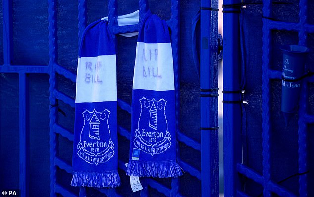 Everton würdigte Kenwright am Wochenende nach seinem Tod mit vielen Gesten