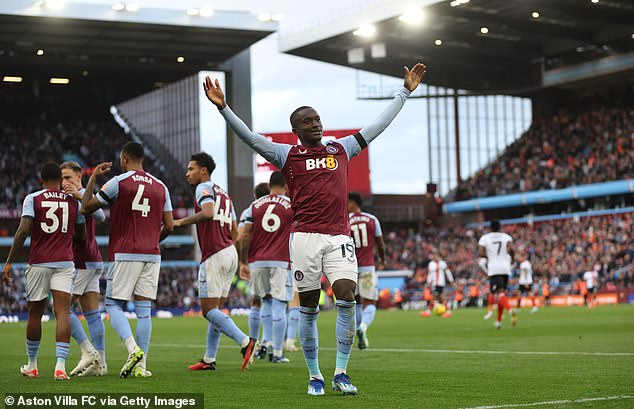 Auch Moussa Diaby beeindruckte mit seinem Torerfolg beim 3:1-Sieg von Aston Villa gegen Luton