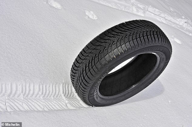 Snow tyres are very different to winter tyres. They have very deep cuts in them, commonly known as 'sipes' that act like claws to provide the best performance when there's a thick layer of powder on the roads