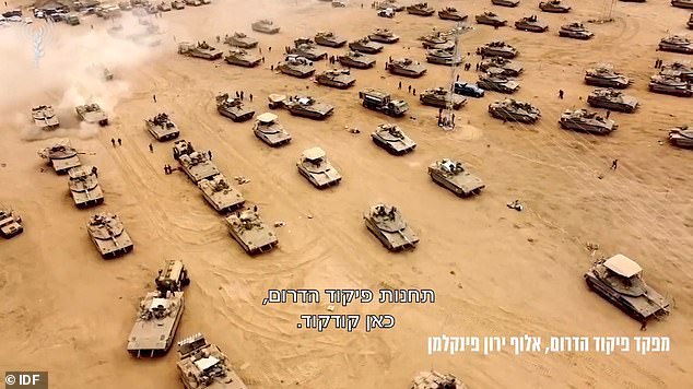 Israeli tanks are seen moving towards Gaza as part of their major ground operations
