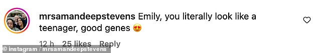 Wow: Die Fans haben den Kommentarbereich unter dem Beitrag schnell überschwemmt, da sie nette Nachrichten über Emily gepostet haben