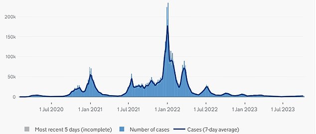 FÄLLE: Die Zahl der Fälle liegt weit unter den im letzten Jahr verzeichneten Höchstwerten, aber da die kostenlosen Tests massiv zurückgefahren wurden, wird die Zahl der registrierten Fälle wahrscheinlich stark unterschätzt