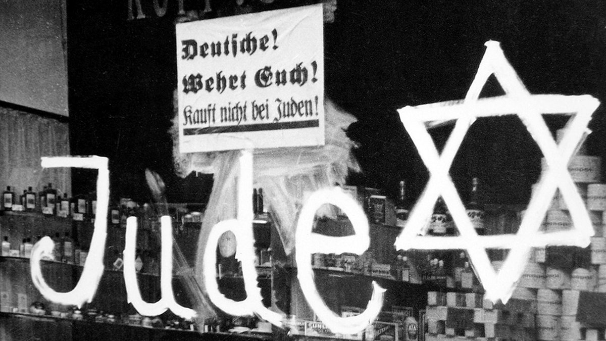 Ein jüdisches Geschäft aus dem Jahr 1938 wurde in Deutschland zerstört