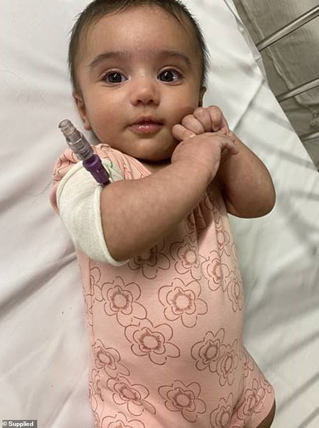 Shiva Motlagh-Elbakri brachte ihre damals vier Monate alte Tochter Mytilini (im Bild) auf Anraten ihres Hausarztes in das Queensland Children's Hospital