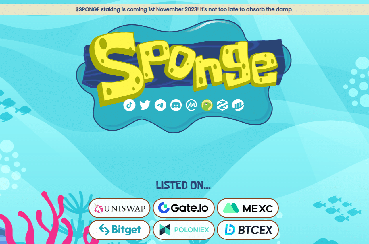 Das Handelsvolumen des Sponge-Tokens ($SPONGE) steigt vor der Einführung des Einsatzes am 1. November um +17 %, da $SPONGE im Oktober $DOGE übertrifft.  Lies hier.