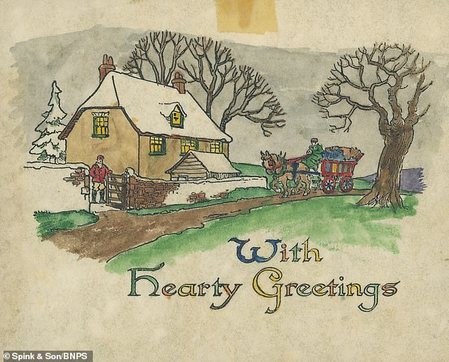 Eine bezaubernde Sammlung handgezeichneter Weihnachtskarten der jungen Königin Elizabeth II. wurde für 12.000 Pfund zum Verkauf angeboten