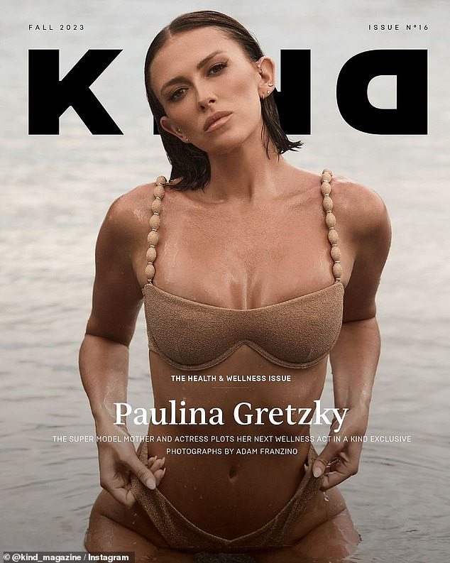 Paulina Gretzky, 34, ist auf dem neuen Herbstcover der neuesten Ausgabe des KIND-Magazins