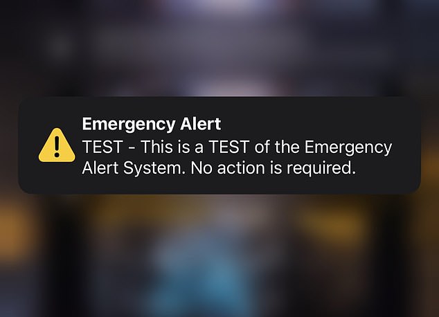 Jedes Smartphone, jeder Fernseher und jedes Radio in den USA wird am Mittwoch im Rahmen eines landesweiten Tests für ein Notfallwarnsystem eine Warnung erhalten