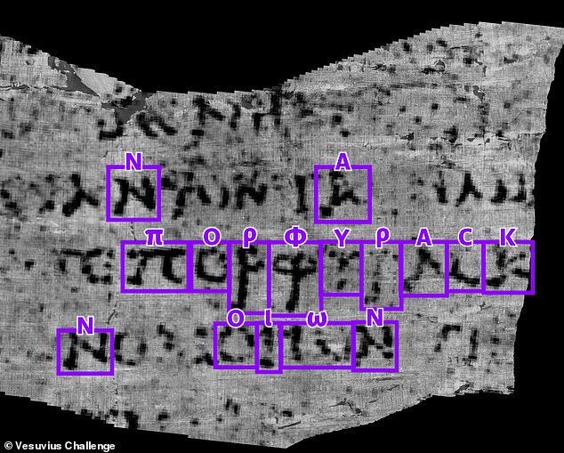 Zwei Informatiker entdeckten unabhängig voneinander das altgriechische Wort für Lila in den Manuskripten von Herculaneum
