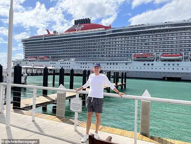 Chris DeSalvo unternahm seine erste Reise im September letzten Jahres an Bord der Scarlet Lady (oben in Key West) – und hat mittlerweile 43 Virgin Voyages absolviert