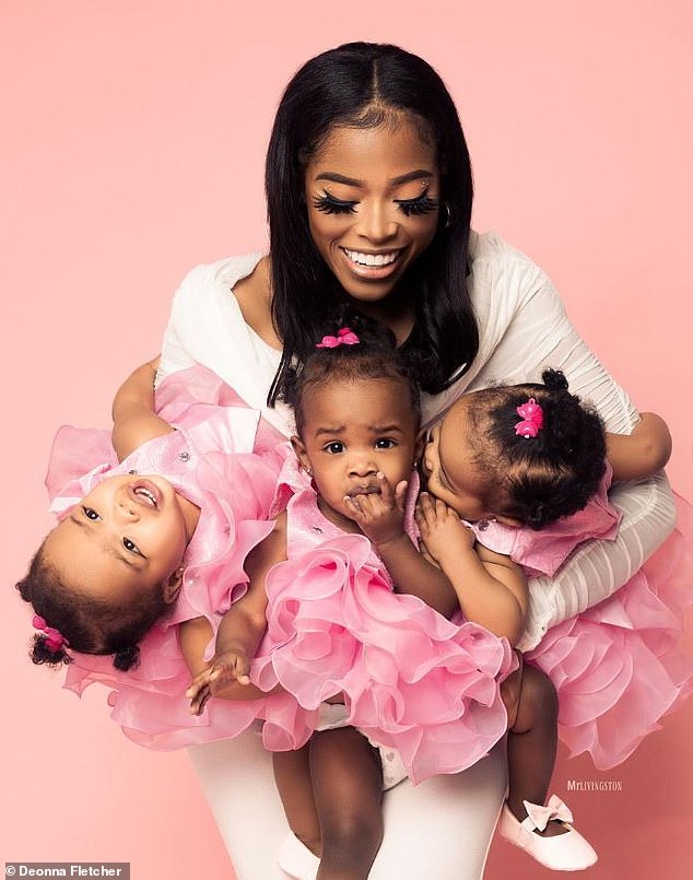 Deonna Fletcher, eine Marketingberaterin in Philadelphia, wurde innerhalb von sechs Tagen zweimal schwanger.  Am 18. Januar 2021 brachte sie drei Töchter zur Welt