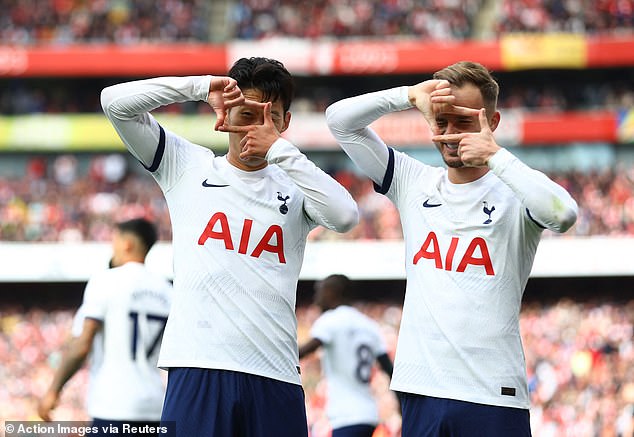 James Maddison (rechts) und Son Heung-min (links) verstehen sich seit seiner Ankunft bei Tottenham bestens