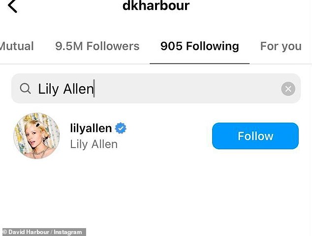 Interessant: Anfang dieser Woche verwirrte Frau Allen die Fans, nachdem sie ihrem Ehemann David auf Instagram nicht mehr folgte, er ihr aber immer noch folgt