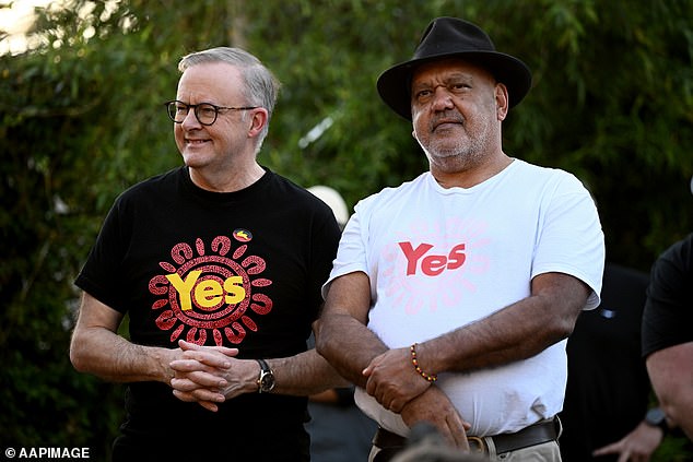 Der führende Ja-Aktivist Noel Pearson (Bild rechts) sagte, ein gescheitertes Referendum wäre „eine Katastrophe für uns alle“, während Premierminister Anthony Albanese (Bild links) sagte, er sei zuversichtlich, dass das Referendum immer noch „gewinnbar“ sei.