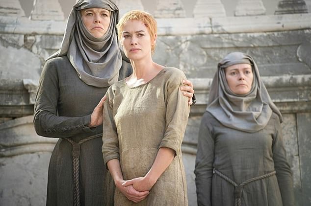 Hannah (pictured in character as Septa Unella in Game of Thrones) appears in the infamous scene which sees Cersei perform the walk of atonement as Hannah's character yells 'Shame!'