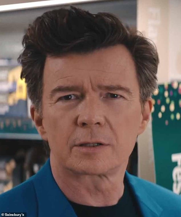 The ad stars Never Gonna Give You Up singer Rick Astley and real life Sainsbury's workers for the first time