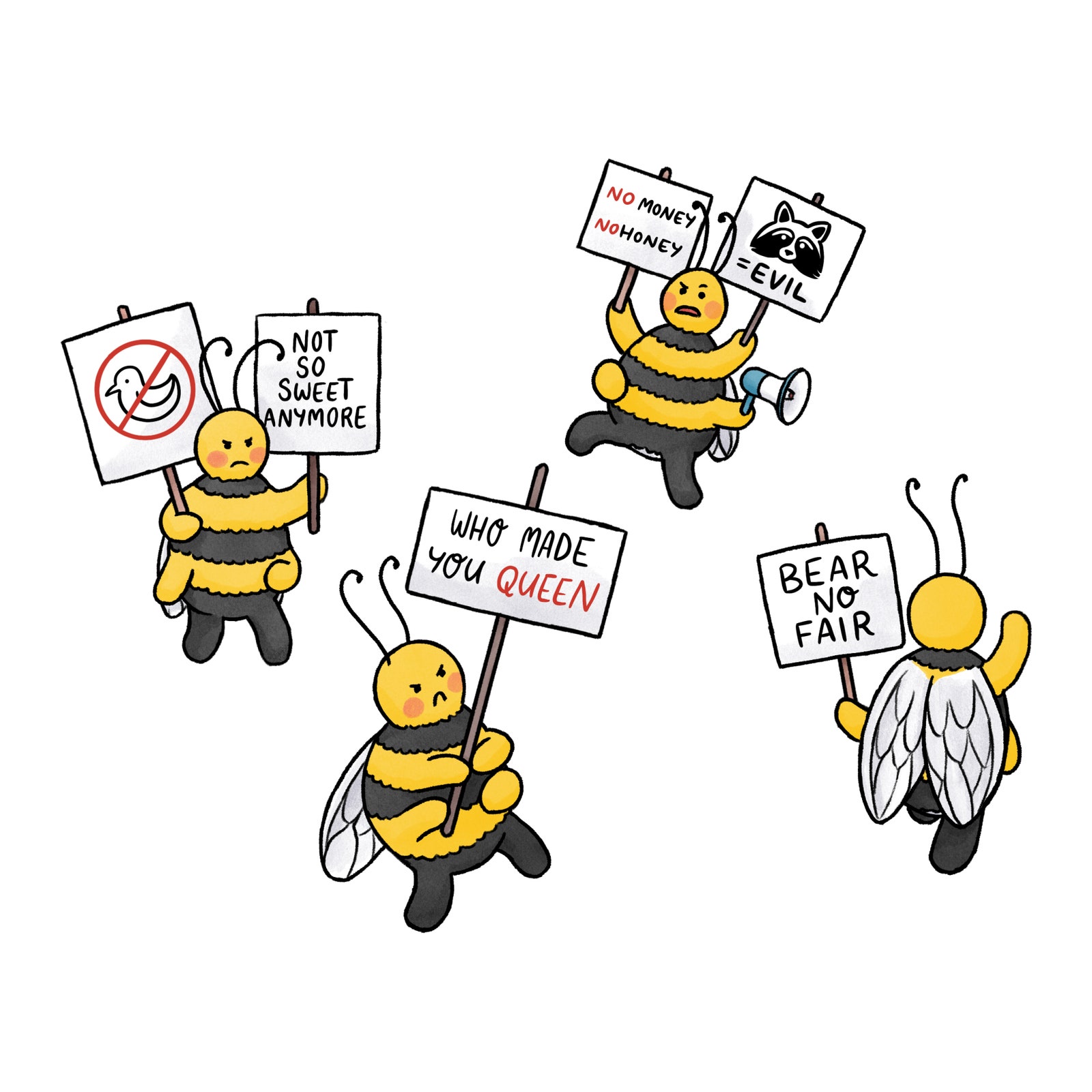 Bienen protestieren.