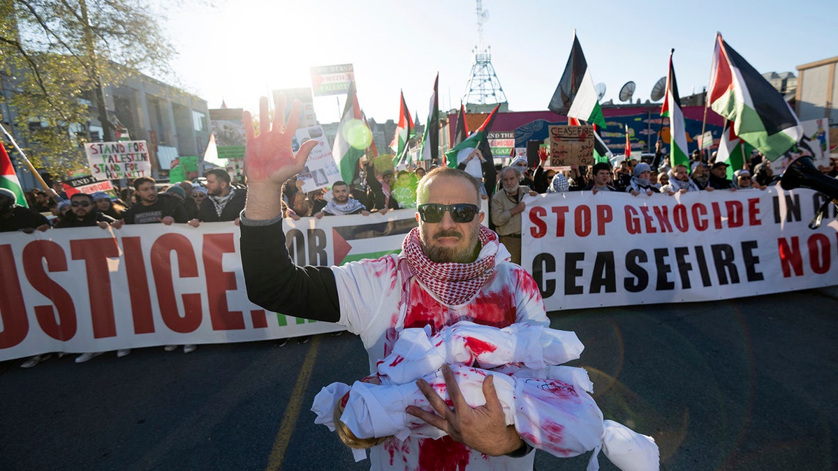Anti-Israel-Demonstrant in Ottawa