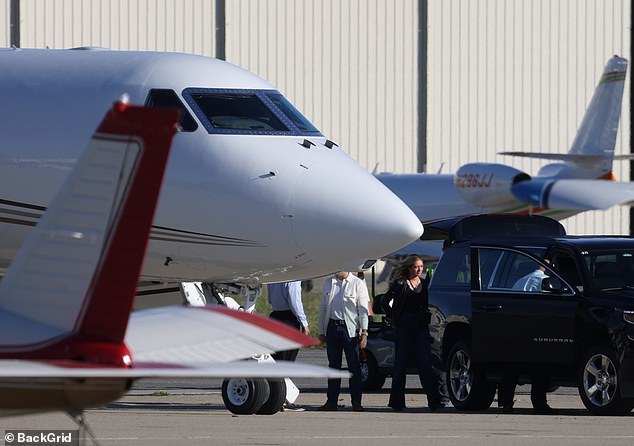 The aircraft was carrying a host of A-listers to the Katy Perry concert