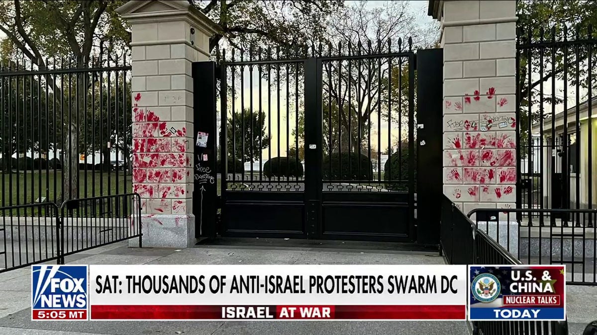 Antiisraelische Demonstranten im Weißen Haus
