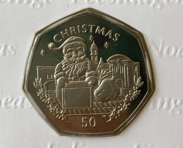 Der Gibraltar Santa Claus 50p wurde am 3. November für 54 £ verkauft