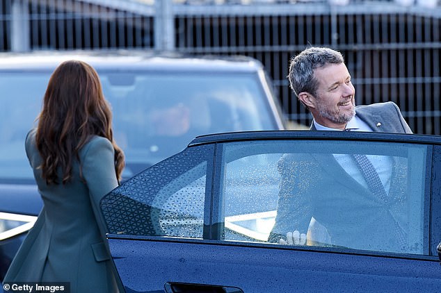 Crown Prince Frederik and Crown Princess Mary left together after a visit the DAC Danish Architecture Center
