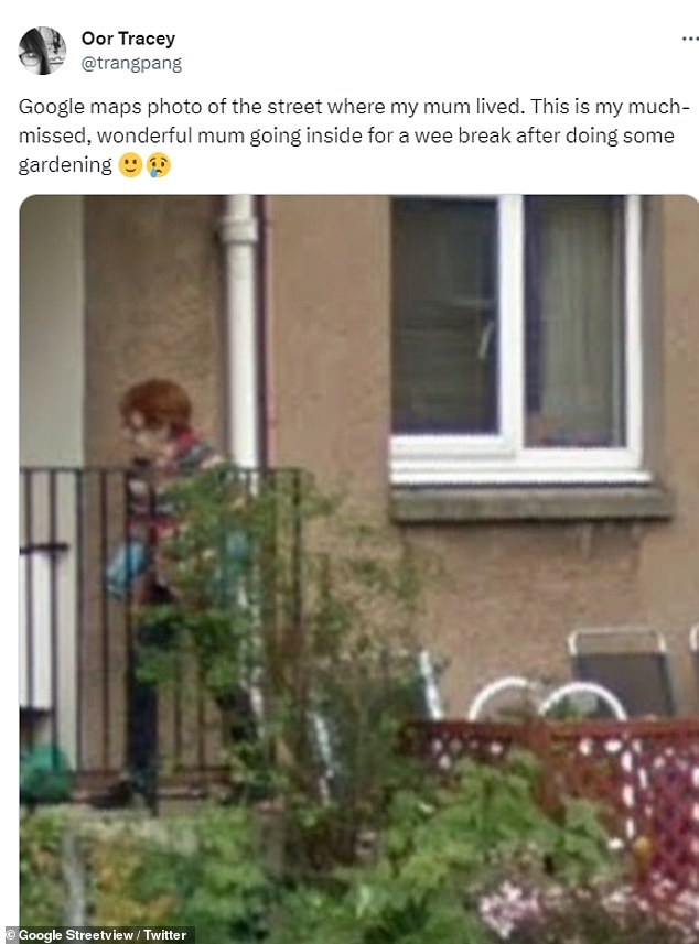 Street View hat Bilder von vielen Eltern und Großeltern aufgenommen, die sich um ihre Gärten kümmern