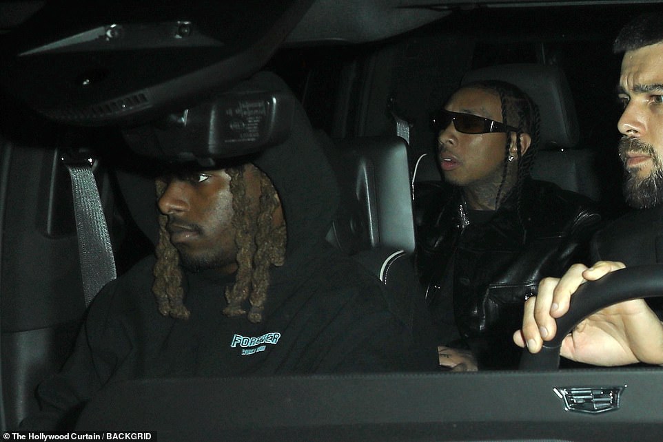 Partygoer: Tyga was among the notable attendees pulling up to the party
