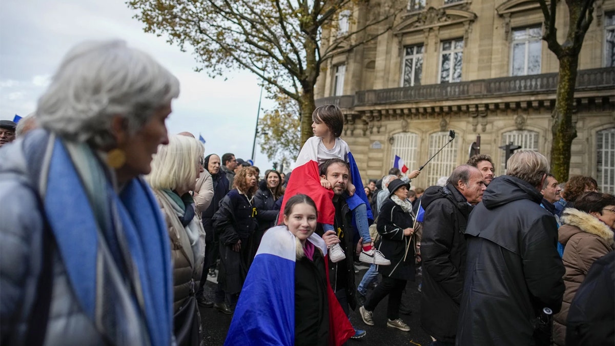 Marsch gegen Antisemitismus in Paris, Frankreich