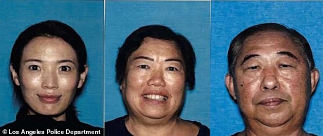 Mei Haskell (links), ihre Mutter YanXiang Wang, 64, und ihr Vater Gaoshan Li, 72, werden alle vermisst. Haskell wurde wegen des Verdachts des Mordes an seiner Frau Mei verhaftet