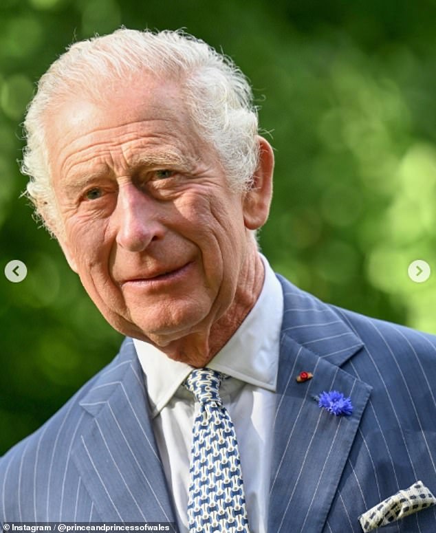 Der 42-jährige Royal feierte den 75. Geburtstag von König Charles mit einer süßen Fotocollage.  Im Bild: Der König im September am Arc De Triomphe in Paris