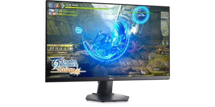 Der 27-Zoll-Gaming-Monitor G2723HN von Dell auf weißem Hintergrund mit Eiyuden Chronicles.