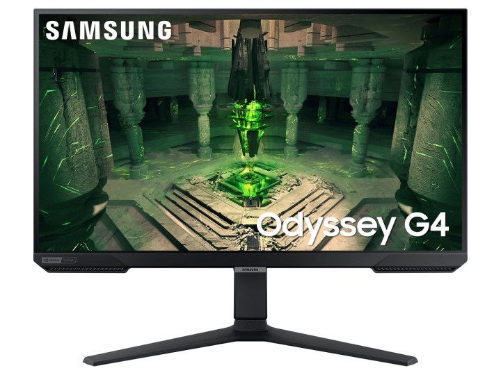 Ein Spiel auf dem Bildschirm des 27-Zoll-Gaming-Monitors Odyssey G4 von Samsung.
