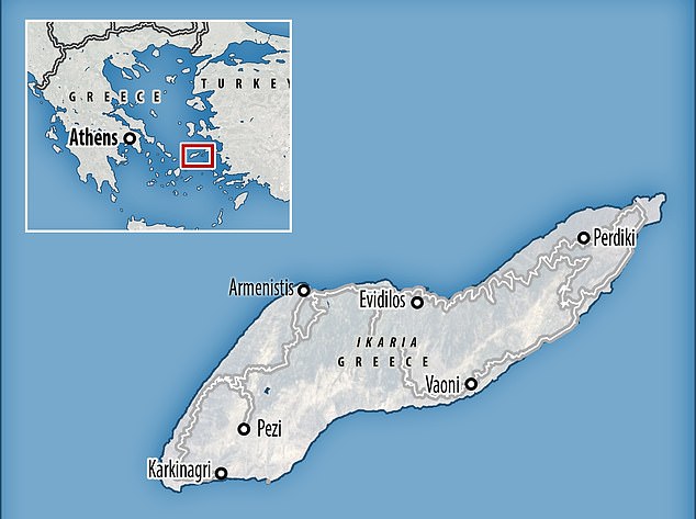 Ikaria, das in der Ägäis liegt, wurde erstmals im 7. Jahrhundert v. Chr. von Menschen besiedelt