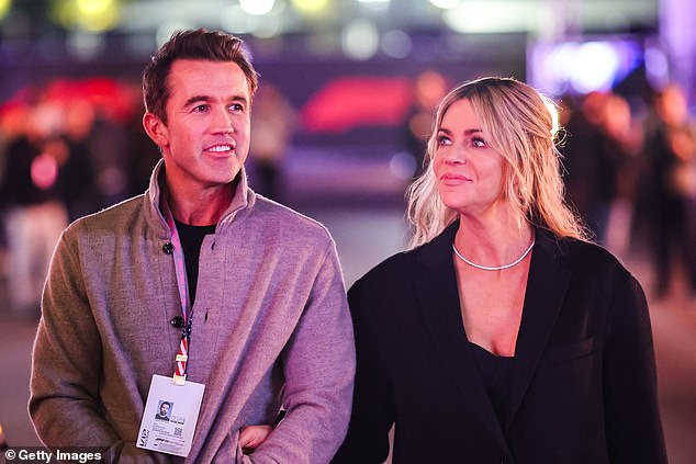 Alpine stakeholder Rob McElhenney and his wife and It's Always Sunny in Philadelphia co-star Kaitlin Olson were also spotted among the drivers and mechanics - at a race where Alpine driver Esteban Ocon is wearing a Deadpool helmet in honour of the star's Wrexham co-owner Ryan Reynolds