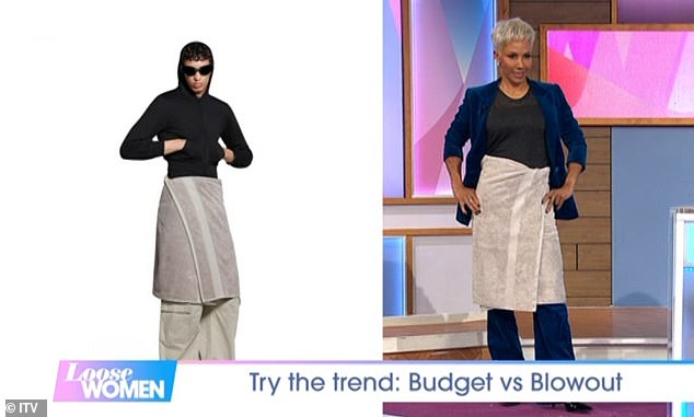 Die anderen Diskussionsteilnehmer von Loose Women sagten, das Handtuch sehe „identisch“ aus mit seinem 695 Pfund teuren Zwilling