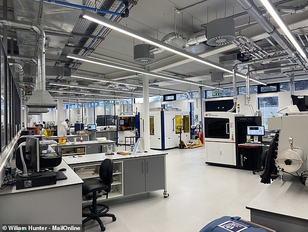In this lab, scientists are working on new methods and materials that will allow 3D-printing to produce components that have functionality built in from the begining