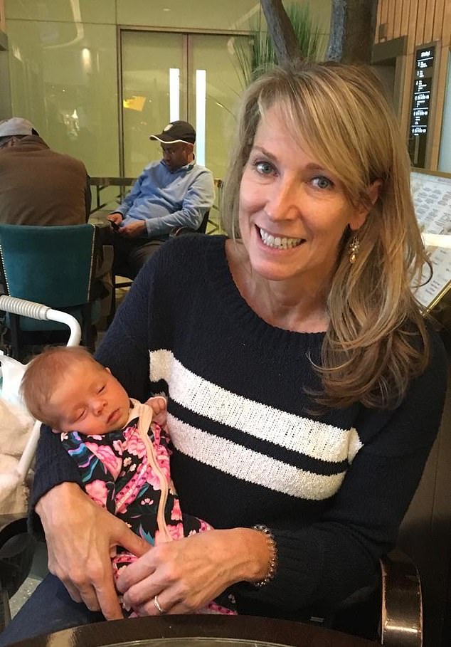 Pictured with Alice at five weeks, Renee says she has more time, patience, self-belief than she did 30 years ago when she had her son