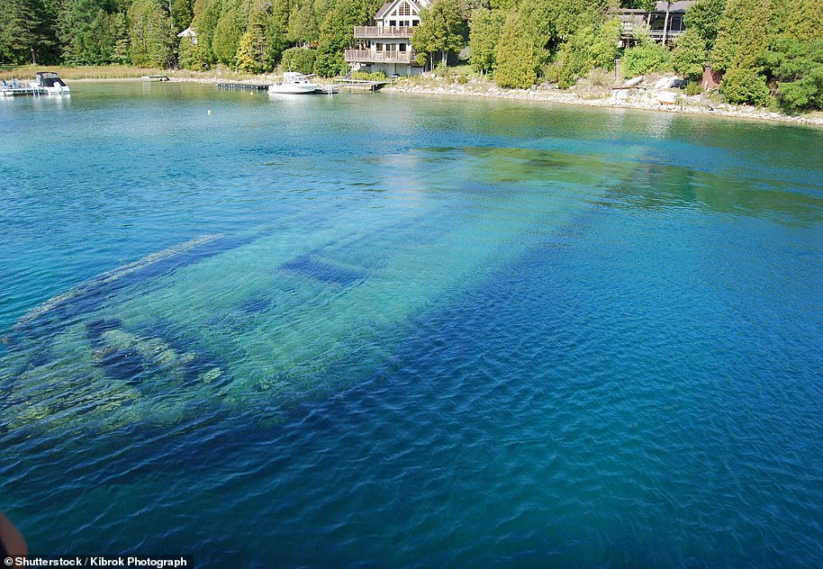 This wreck, which lies in the Fathom Five National Marine Park in Ontario, is popular with divers and snorkellers