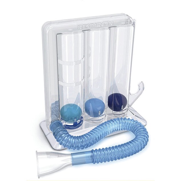 Der Hersteller sagt, dass dieses Gerät „dazu beiträgt, die Lungenkapazität und -funktion nach Phasen der Inaktivität aufrechtzuerhalten“, indem es tiefes Atmen fördert