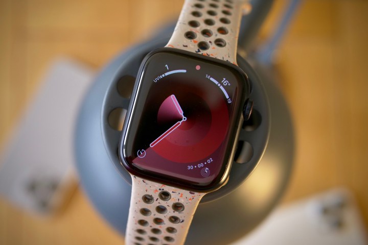 Das Palette-Zifferblatt der Apple Watch Series 9.