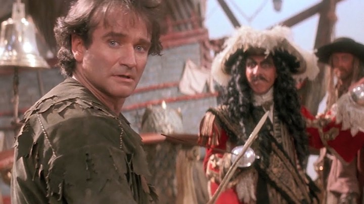 Robin Williams and Dustin Hoffman in Hook.