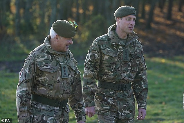 It saw William (pictured right) also take over command of his brother Prince Harry's old Army unit, as he was named Colonel-in-Chief of The Army Air Corps, in which the Duke of Sussex served as an Apache helicopter pilot in Afghanistan
