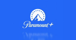 Paramount+-Logo auf blauem Hintergrund