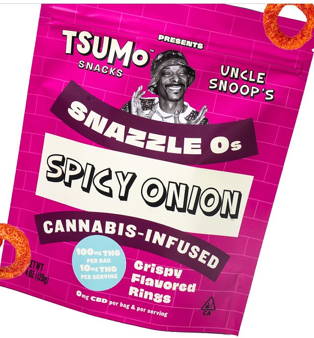 Im Oktober 2022 schloss sich Rapper Snoop Dogg mit Snazzle Os zusammen, um eine Reihe von Zwiebelring-Snacks zu entwickeln, die 100 mg THC pro Packung enthalten – so viel wie etwa fünf Joints